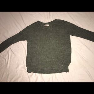 Olive green crewneck sweater from Hollister